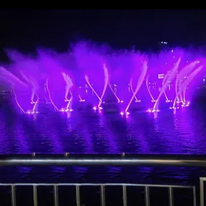 نافورة مياه Artwatershow كاملة مصممة بشكل خاص للأماكن الخارجية تُصدر موسيقى راقصة نافورة مياه دوارة