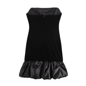 TAOP & ZA 여성 의류 2024 가을 새로운 작은 원피스 블랙 스트레이트 칼라 튜브 탑 짧은 원피스 9992185 - Product Image 2