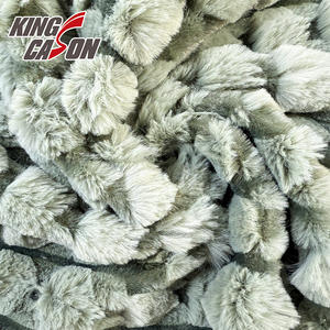 โรงงานคิงเคสัน ผ้าขนกระต่ายลายกระดองเต่าสีเขียวและสีน้ำตาล ผลิตจากเส้นใยโพลีเอสเตอร์ <span class=keywords><strong>100</strong></span>% แบบแจ็คการ์ด สำหรับตัดเย็บเสื้อผ้า - Product Image 3