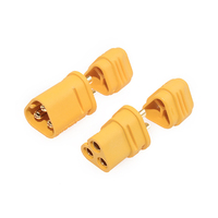 Conector de 3 Pines MT30 MT30-M MT30-F Original Amarillo y Negro, Conector Macho y Hembra, Conector de Cable Tipo Banana para Montaje en PCB