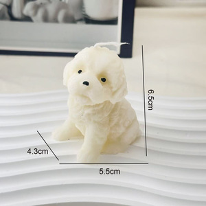 3d Teddy Dog Shaped Soy Wax Aromatherapy <b>Candle</b> Home Decor <b>Candle</b> Smokeless Non-toxic Handmade Scented <b>Candle</b> - Product Image 4