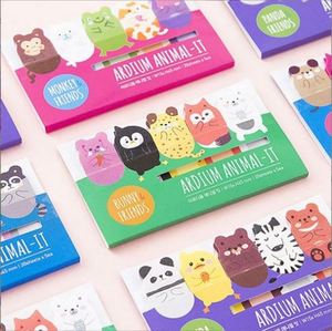 100 Sheets Random Style Cute Animal Self-Adhesive <b>Sticky</b> Index Tabs Book Page Flags Stationery for Reading Planner Office School - Product Image 2