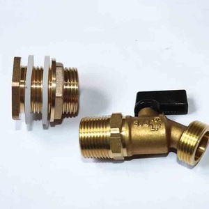ข้อต่อเกลียวทองเหลือง G3/4 สำหรับถังเก็บน้ำ วาล์วระบายน้ำแบบเกลียวทองเหลือง ข้อต่อแบบเสียบสำหรับถังน้ำ - Product Image 4