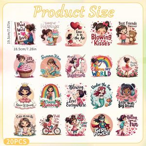 Vinilos Termoadhesivos DTF con Diseños de Niñas Lindas y Frases Divertidas, Listos <span class=keywords><strong>para</strong></span> Planchar, <span class=keywords><strong>para</strong></span> Camisetas, Ropa Infantil, Bolsos y Manualidades DIY - Product Image 2