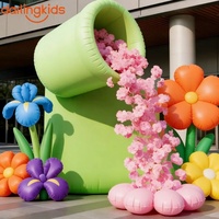 Plante gonflable lumineuse personnalisée, personnage de dessin animé et mascotte pour la décoration artistique des centres commerciaux