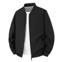 Blouson Bomber Homme Entièrement Zippé Léger Printemps Automne Décontracté Vêtement d'extérieur Homme Logo Personnalisé Commande de Groupe Vente en Gros