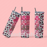 Meilleures ventes : Gobelet droit 20oz en acier inoxydable, motif fleur 3D gonflée à paillettes, éco-responsable, le cadeau idéal pour la fête des Mères
