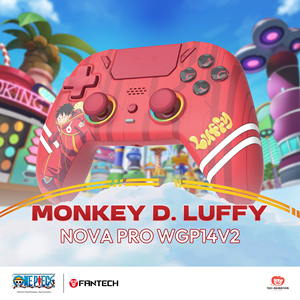 Fantech WGP14v2 Monkey D.Luffy - Joysticks de Juego con Cable e Inalámbricos BT, Controles de Juego con Vibración para PC y PS4 - Product Image 1