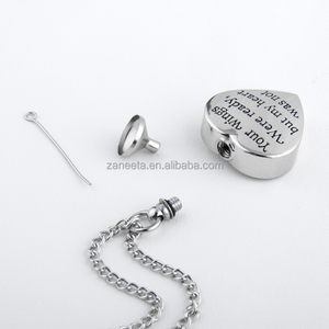 升华项链心形项链嘻哈饰品升华骨灰盒项链空白 - Product Image 3