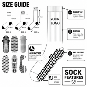 Wholesale Anti Slip <b>Sock</b> Non Slip Soccer Men Grippy Sport Football <b>Custom</b> Logo Sports <b>Grip</b> <b>Socks</b> - Product Image 3