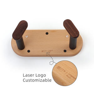 Support <span class=keywords><strong>de</strong></span> guitare électrique en bois <span class=keywords><strong>de</strong></span> hêtre massif <span class=keywords><strong>de</strong></span> Type fendu avec hygromètre Cintre <span class=keywords><strong>de</strong></span> guitare en noyer noir Support <span class=keywords><strong>de</strong></span> support mural pour guitare - Product Image 5