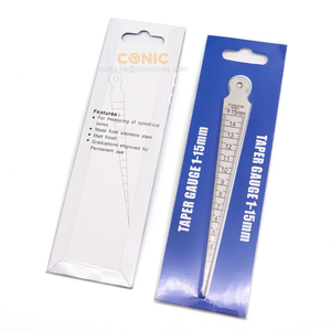Règle conique supérieure en acier inoxydable 1-15mm Vérifications d'inspection Jauge de soudage de soudure Jauge conique - Product Image 6