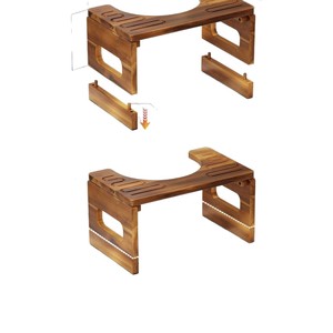 เก้าอี้ไม้สำหรับห้องน้ำ ไม้เนื้อแข็ง กันลื่น เพิ่มความสูง ใช้ในบ้าน - Product Image 5