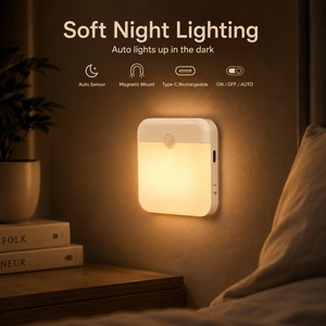 Luz Nocturna Recargable con Sensor de Movimiento, Luz LED de Pared con Montaje Magnético, Tipo C, para Armario, Dormitorio, Pasillo, B2B - Product Image 5