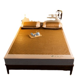 Summer double-sided rattan <b>bedding</b>, air-conditioned, foldable, natural ice silk mugwort cooling mat, suitable for student - Product Image 5