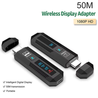 Transmisor y Receptor Inalámbrico de Video y Audio de 5.8G 1080P 50M para TV, Monitor, Proyector, PC