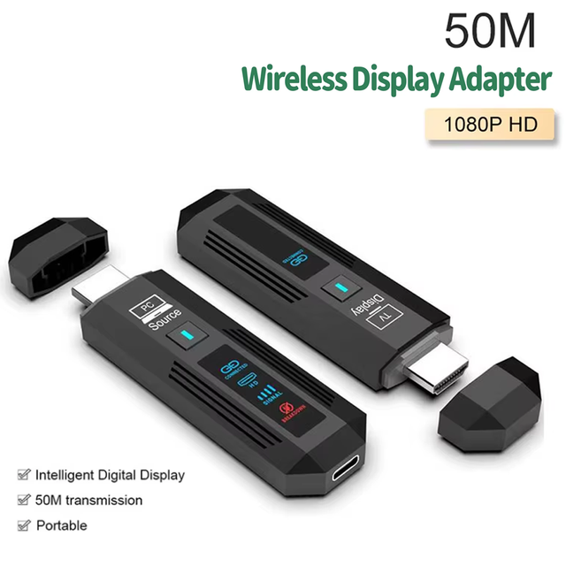 5.8G 1080P 50M Wireless Display Video Audio Transmitter Receiver Adapter for TV Monitor Projector PC Made in China