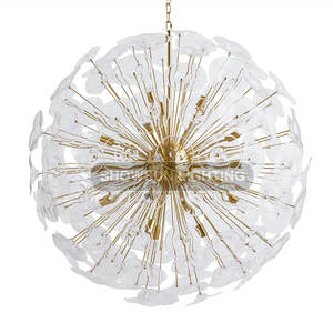 Lampadario ristorante di cristallo semplice e moderno di lusso a sospensione di tarassaco lampadario da soggiorno - Product Image 3