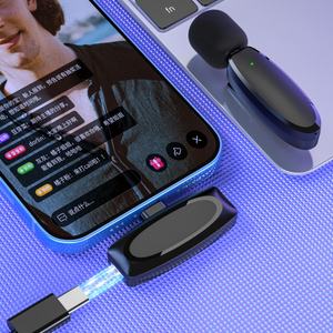 Pour iPhone Youtuber Portable Radio Lavalier Microphone Annulation de bruit Sans fil Android USB Mic Microphone - Product Image 6