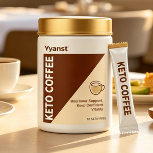 กาแฟคีโตแบบซอง 18 ซอง ยี่ห้อ OEM ผลิตภัณฑ์สั่งทำพิเศษ สูตรอ่อนโยน ช่วยเสริมสร้างความมั่นใจและความมีชีวิตชีวา บรรจุในกระปุกสีขาว - Product Image 6