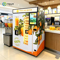 Verticale hoge display sapautomaat, automatische sapautomaat voor heel fruit, sapautomaat voor stadsvelden