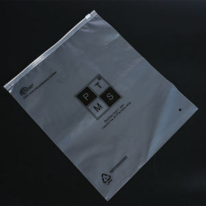 Tùy chỉnh in logo trong suốt màu trắng mờ mờ <span class=keywords><strong>Ziplock</strong></span> dây kéo túi bao bì nhựa cho quần áo - Product Image 2