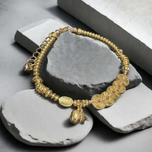 Браслет фэн-шуй из позолоченного сплава с монетами и бусинами, традиционный подарок для привлечения богатства, оптовая продажа ювелирных изделий для женщин и мужчин - Product Image 4