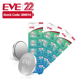 EVE CR2032 5 Peças Chave Fob Bateria CR2032 3v 225mah Alta Taxa de Descarga Capacidade para Smart Life CR2032 bateria