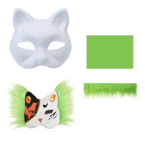 Venta caliente Set DIY Máscaras <span class=keywords><strong>de</strong></span> fiesta <span class=keywords><strong>de</strong></span> papel Máscara <span class=keywords><strong>de</strong></span> <span class=keywords><strong>gato</strong></span> <span class=keywords><strong>realista</strong></span> - Product Image 3