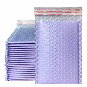 Sobres acolchados de burbujas de polietileno púrpura, bolsas de envío con espuma impermeable a prueba de golpes y rayas autoadhesivas - Product Image 1