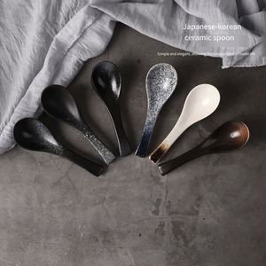 Ensemble de cuillères <span class=keywords><strong>en</strong></span> céramique de style japonais vintage personnalisé-soupe/dîner/<span class=keywords><strong>cuillère</strong></span> <span class=keywords><strong>à</strong></span> <span class=keywords><strong>café</strong></span> vaisselle pour restaurant et cuisine - Product Image 2