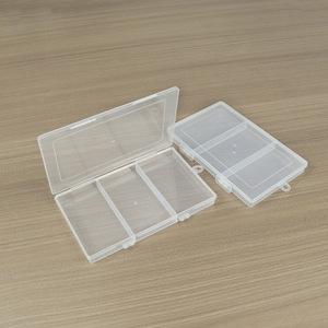 Transparent PP Plastic Storage Box 15.5x9.6x1.5cm 3 Compartment Rectangular For Fishing Gear Sewing Tools Rubber Bands Beads - Product Image 1