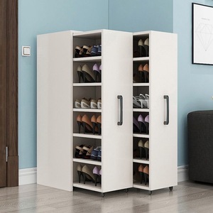<span class=keywords><strong>Scarpiera</strong></span> Moderna in Legno Apri-Chiudi con Grande Capacità, <span class=keywords><strong>Design</strong></span> Antipolvere <span class=keywords><strong>Mobile</strong></span> per Soggiorno e Spazi Stretti - Product Image 3