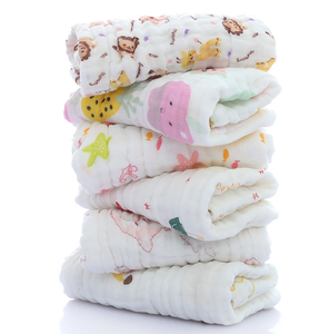 Toalla de algodón de 6 capas para <span class=keywords><strong>bebé</strong></span> <span class=keywords><strong>recién</strong></span> <span class=keywords><strong>nacido</strong></span>, toalla de cara para niño pequeño, Baberos de baño de mano, pañuelo, toalla suave de 25x50cm - Product Image 5