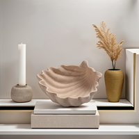 Haute qualité en céramique grande assiette et bol coquillage Figurines enfants cadeaux accessoires de Table objets décoratifs