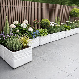 Jardinera Grande y Resistente para Exteriores, de Plástico Reforzado con Fibra de Vidrio, con Orificios de Drenaje, para Proyectos Urbanos - Product Image 4