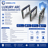 Barrière pivotante automatique en acier inoxydable avec reconnaissance faciale et 6 paires de capteurs infrarouges pour la sécurité des entrées d'hôtels