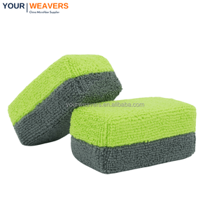 Hai mặt xe sợi nhỏ tẩy lông Applicator Buffing Pad vuông chăm sóc xe lớp phủ Applicator miếng bọt biển - Product Image 3