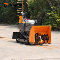 Mesin Pembersih Salju Remote Control dengan Lebar Pembersihan 600mm, Dilengkapi Pisau Pendorong dan Trek Karet untuk Halaman, Pabrik, dan Pekerjaan Jalan