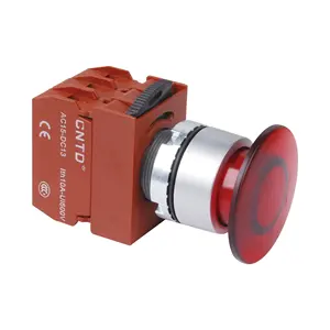 CNTD C2PIM4 Illuminated Push Button Switch Rotary Selector Waterproof Self-Resetting Latching Momentary Start/Stop 10A Emergency
