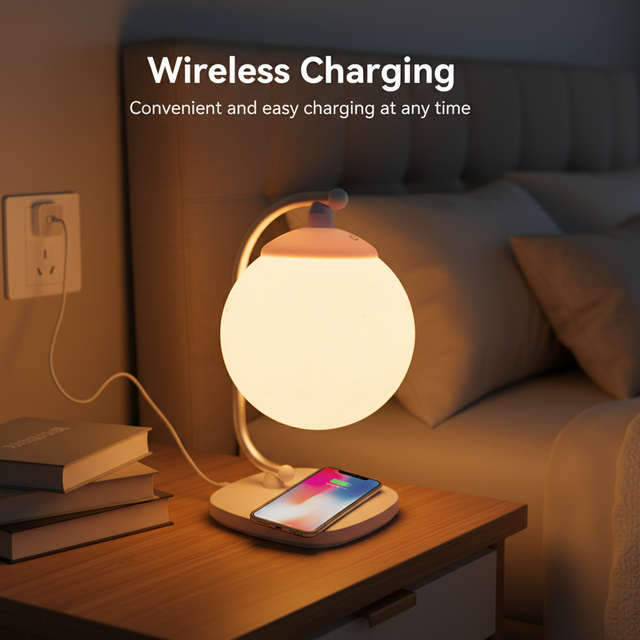 3D Square Moon Night Lamp 10W/15W Warm/White Light Modes Touch Control USB Rechargeable Bedroom Decorative LED Night Light