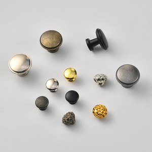 Retro Minimalist Round Cabinet <b>Knob</b> Zinc Alloy Single Hole <b>Drawer</b> Handle Durable Furniture Hardware - Product Image 3