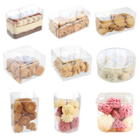 Boîte à gâteau en plastique biodégradable avec boîte alimentaire transparente pour sushis, nouilles, sandwichs et aliments pour bébés