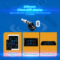 Système de surveillance de la pression des pneus CXT TPMS compatible Android Bluetooth avec 4 capteurs, autonomie de la batterie de 6 ans pour voitures et motos