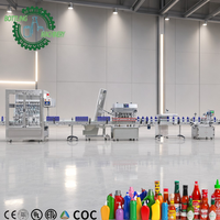 Ligne de remplissage automatique linéaire à 2, 4, 6, 8, 10 têtes, 1000-2400 BPH, pour produits d'hygiène, sauces et remplissage manuel, adaptée aux bouteilles en plastique et en verre de formes variées