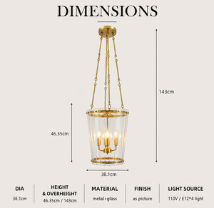 Suspension luminaire en verre style Farmhouse à 4 lumières pour îlot de cuisine, hall et éclairage intérieur résidentiel - Product Image 3