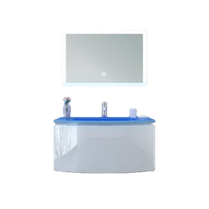 Armoire de salle de bain en forme d'arc avec lumière bleue - Product Image 3