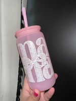 Bocaux Mason réutilisables en plastique coloré de 16oz pour enfants Tasse en acrylique PP avec enveloppes UV DTF et couvercle en paille