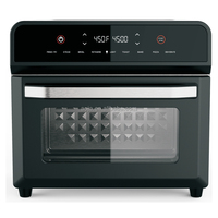 AOJA Four à friture sans huile haut de gamme, numérique, double panier, 24L 25L, en acier inoxydable, avec double compartiment de cuisson, four électrique à friture profonde