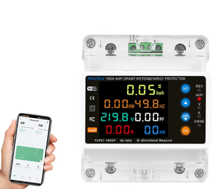 Tuya WiFi Smart 2P 100A Medidor de potencia de energía bidireccional 100% Relé protector de voltaje a prueba de fugas con interruptor de temporizador de vida inteligente - Product Image 1
